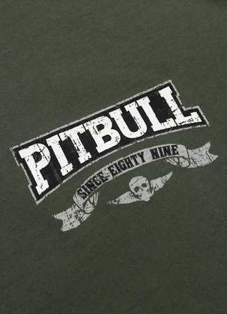 T-shirt PIT BULL TROUBLEMAKER old green