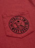 T-shirt PIT BULL Denim Washed CIRCLE DOG POCKET 190 bordowy