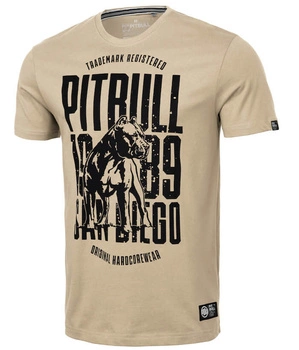 T-shirt PIT BULL SAN DIEGO DOG beżowy