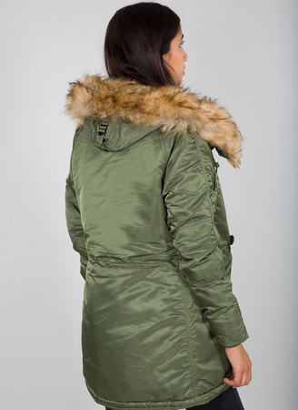 Damska kurtka ALPHA INDUSTRIES N3B VF 59 WMN oliwkowa (sage green) 113007 01