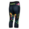 Legginsy sportowe damskie EXTREME HOBBY FOLK 3/4 czarny