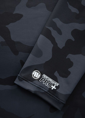 Longsleeve Rashguard PIT BULL SMALL LOGO ALL BLACK CAMO długi rękaw