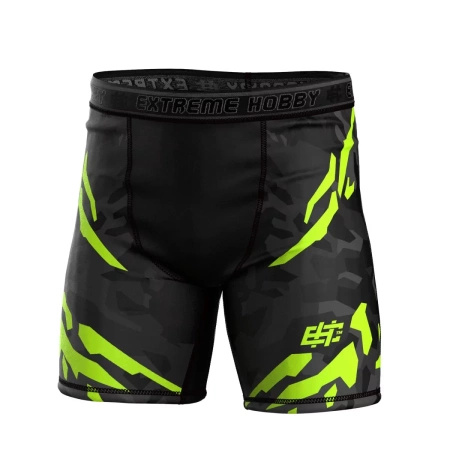 Spodenki EXTREME HOBBY vale tudo BLACK PANTHER limonkowe