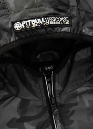 Kurtka dziecięca PIT BULL ATHLETIC SLEEVE LOGO czarne camo