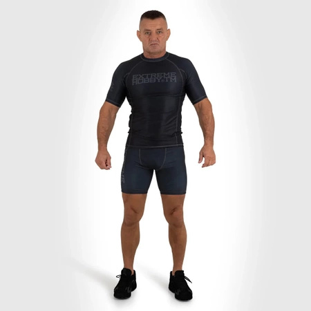 Short sleeve rashguard EXTREME HOBBY TRACE czarny