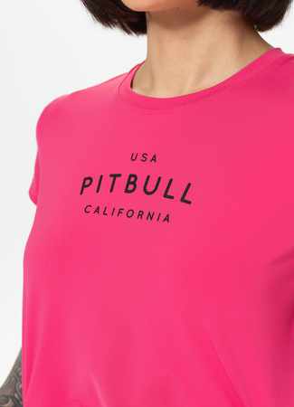 Damska koszulka sportowa PIT BULL AVENIDA WMN malinowa