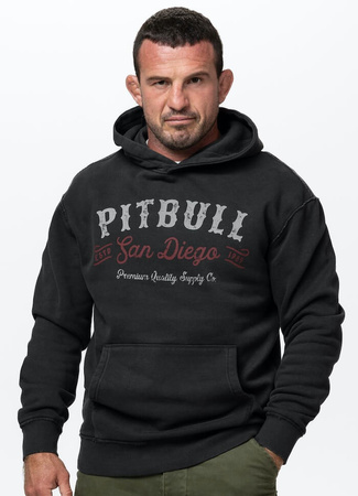 Bluza PIT BULL WASHED STRENGTH & RESPECT dark graphite kaptur