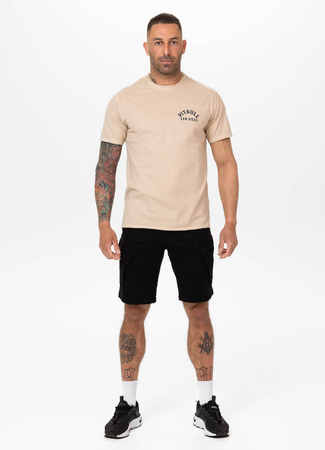 T-shirt PIT BULL Denim Washed RAW EDGE PACIFIC ultra light sand
