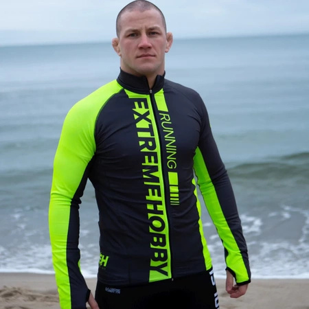 Bluza biegowa męska EXTREME HOBBY DRAFT limonka