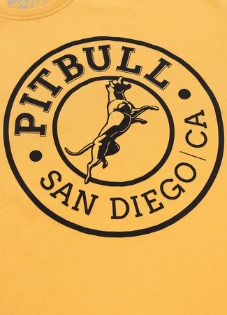 T-shirt PIT BULL SAN DIEGO CA pale yellow