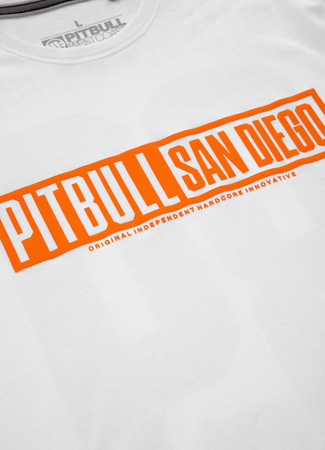 T-shirt PIT BULL PITBULL EIGHTY NINE DOG biały