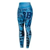 Legginsy sportowe damskie EXTREME HOBBY LETTERS błękitny