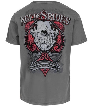 T-shirt PIT BULL Denim Washed T-SHIRT ACE OF SPADES 2 szary