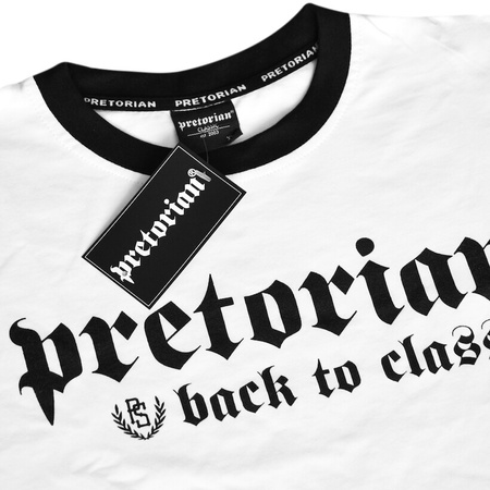 T-shirt PRETORIAN BACK TO CLASSIC biały