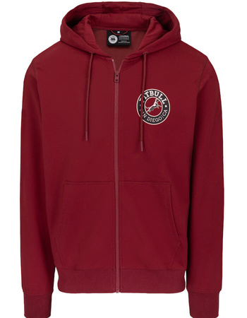 Bluza PIT BULL Tricot Terry SAN DIEGO CA burgundy rozpinana