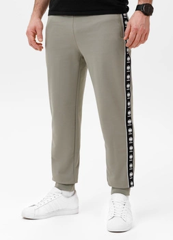Spodnie sportowe PIT BULL Tricot Terry TAPE NUGGET dusty salvia