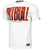 T-shirt PIT BULL ORANGE DOG biały