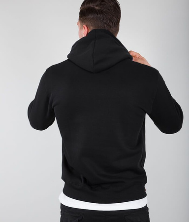 Bluza ALPHA INDUSTRIES SMALL LOGO czarna kaptur 196318 03
