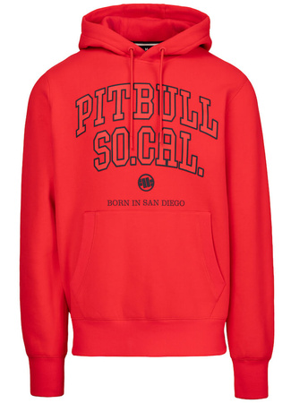 Bluza PIT BULL SO CAL fluo red kaptur