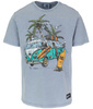 T-shirt PIT BULL Denim Washed OPEN BEACH błękitny (washed blue)