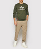 Bluza ALPHA INDUSTRIES BASIC oliwkowa (dark olive) prosta 178302 142