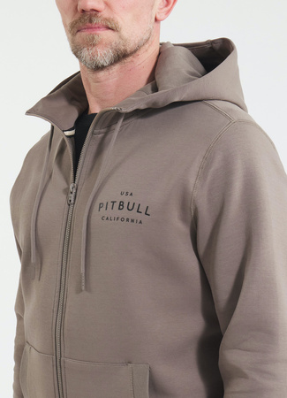 Bluza PIT BULL SAMPSON brązowa (taupe) rozpinana kaptur