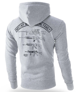 Bluza DOBERMANS FUCKING FAMILY BZ306 rozpinana szara