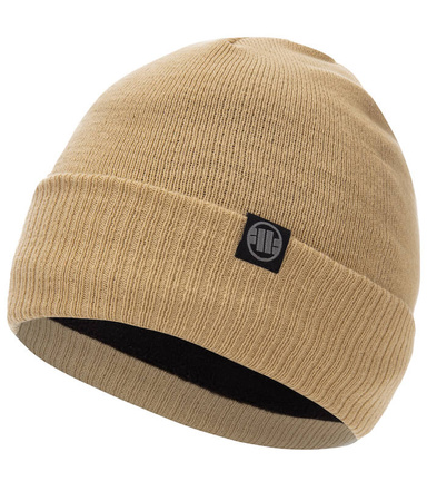 Czapka zimowa PIT BULL SMALL LOGO II beżowa