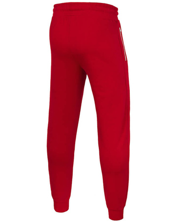 Spodnie sportowe PIT BULL SMALL LOGO TERRY czerwone