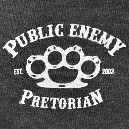 Bluza PRETORIAN PUBLIC ENEMY szara stójka