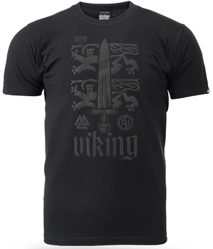 T-shirt DOBERMANS VIKING LION TS371 czarny