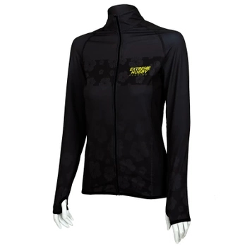 Bluza biegowa damska  EXTREME HOBBY FLOWERS szary