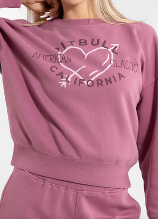 Damska bluza PIT BULL MANZANITA HEART WMN pink prosta