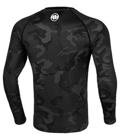 Longsleeve Rashguard PIT BULL NET CAMO HILLTOP 2 all black camo