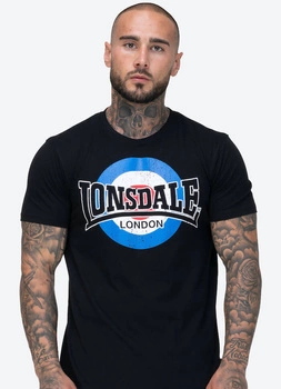 T-shirt LONSDALE HUYTON czarny