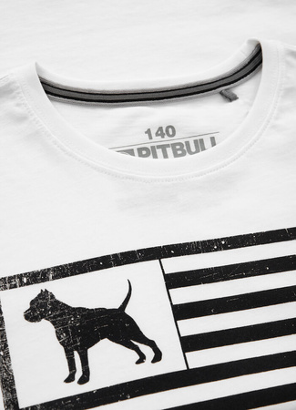 T-shirt dziecięcy PIT BULL USA JUNIOR biały