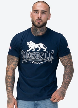 T-shirt LONSDALE HAZELHURST granatowy