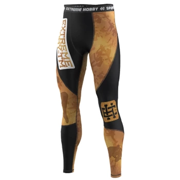Legginsy męskie EXTREME HOBBY GOLDEN WARRIOR czarny