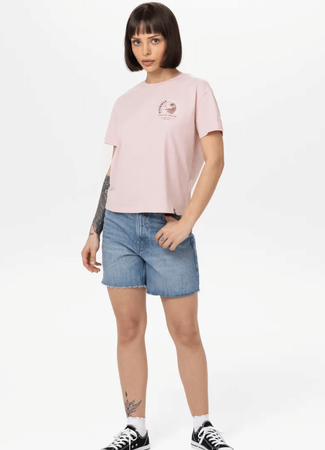 T-shirt damski PIT BULL Oversize PLANET SURF powder pink
