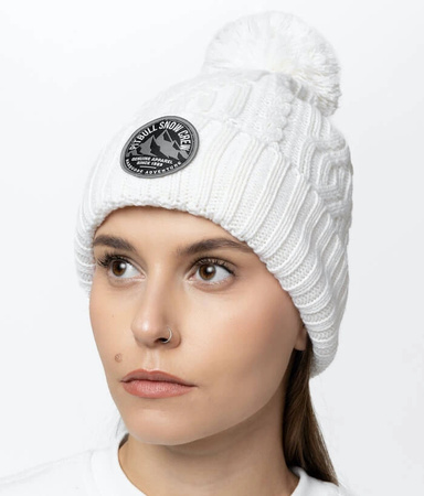 Czapka zimowa PIT BULL SNOW CREW WMN biała