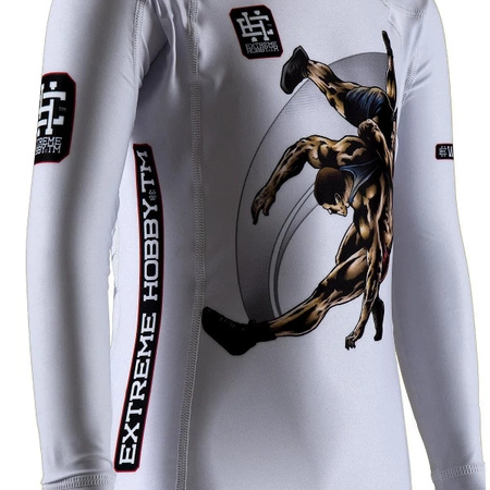 Longsleeve rashguard kids EXTREME HOBBY WRESTLING biały