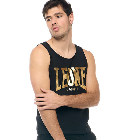 Tank-top treningowy LEONE NEW GOLD czarny