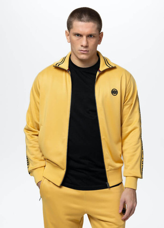 Bluza PIT BULL OLDSCHOOL TAPE LOGO TERRY pale yellow stójka