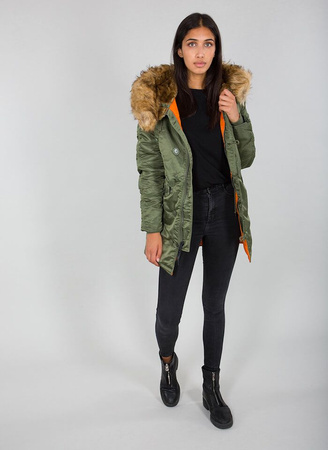 Damska kurtka ALPHA INDUSTRIES N3B VF 59 WMN oliwkowa (sage green) 113007 01