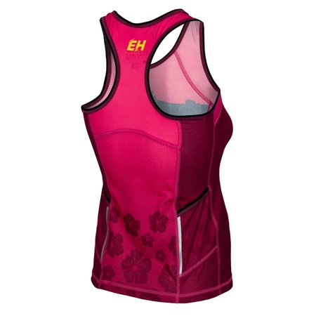 Tank top biegowy damski EXTREME HOBBY FLOWERS różowy