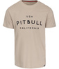 T-shirt PIT BULL USA CAL 190 spandex beżowy (greyish sand)