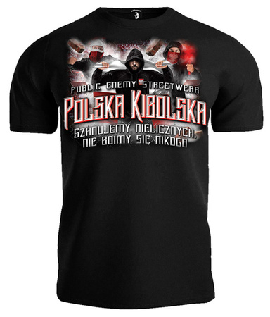 T-shirt PUBLIC ENEMY POLSKA KIBOLSKA czarny