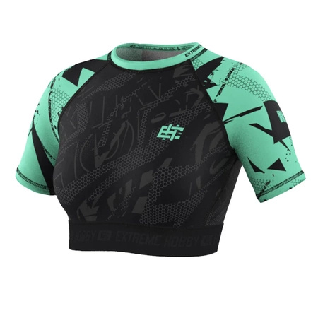 Crop Top Short Sleeve Rashguard Damski Neo