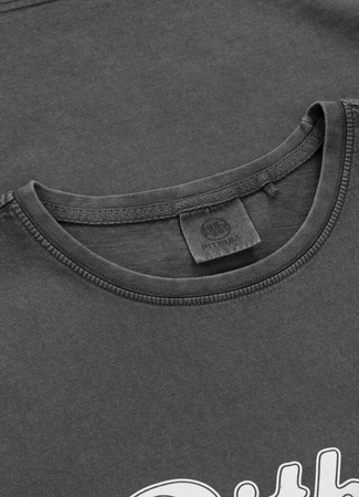 T-shirt damski PIT BULL Denim Washed ANGEL LOGO grafitowy