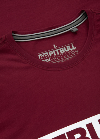 T-shirt PIT BULL HILLTOP 170 (burgundy) bordowy